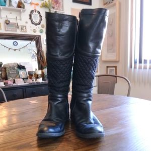 DGM Francesco Morichetti riding inspired quilted and leather boots